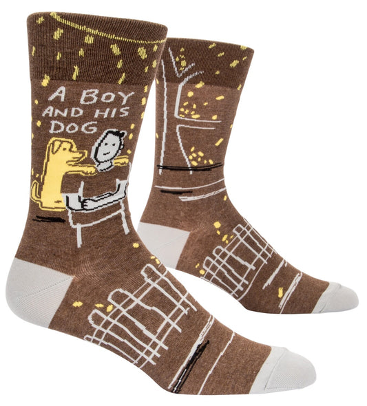 A Boy and His Dog Men's Crew Socks