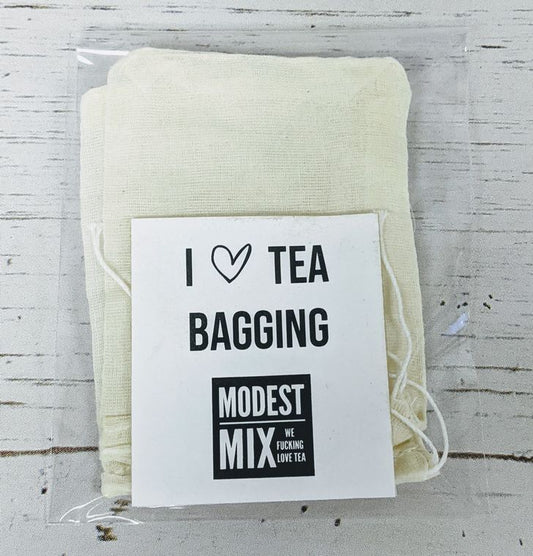 I Heart Tea Bagging Cotton Muslin Tea Bag