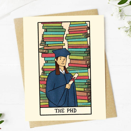 "The PhD" Tarot Greeting Card
