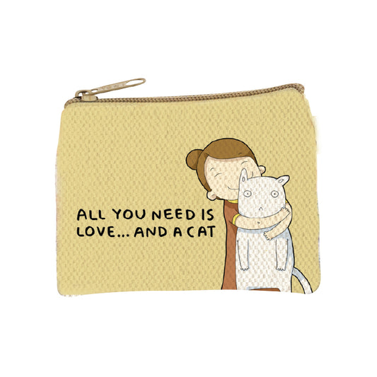 All You Need Is Love And A Cat Coin Purse