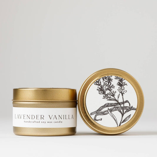 Nectar Republic Lavender + Vanilla Travel Tin Candle