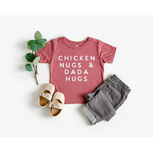 Chicken Nugs & Mama/Dada Hugs Toddler Tee